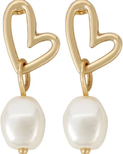Bijou Brigitte Ohrringe Gold|Ohrstecker>Ohrstecker - Lovely Heart gold, weiß