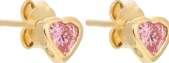 Bijou Brigitte Ohrringe Gold|Ohrstecker>Ohrstecker - Love Spark rosa, gold