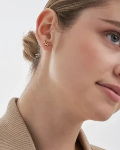 Bijou Brigitte Ohrringe 925Er Silber|Ohrringe Gold>Ohrstecker - Lustrous Leaf gold