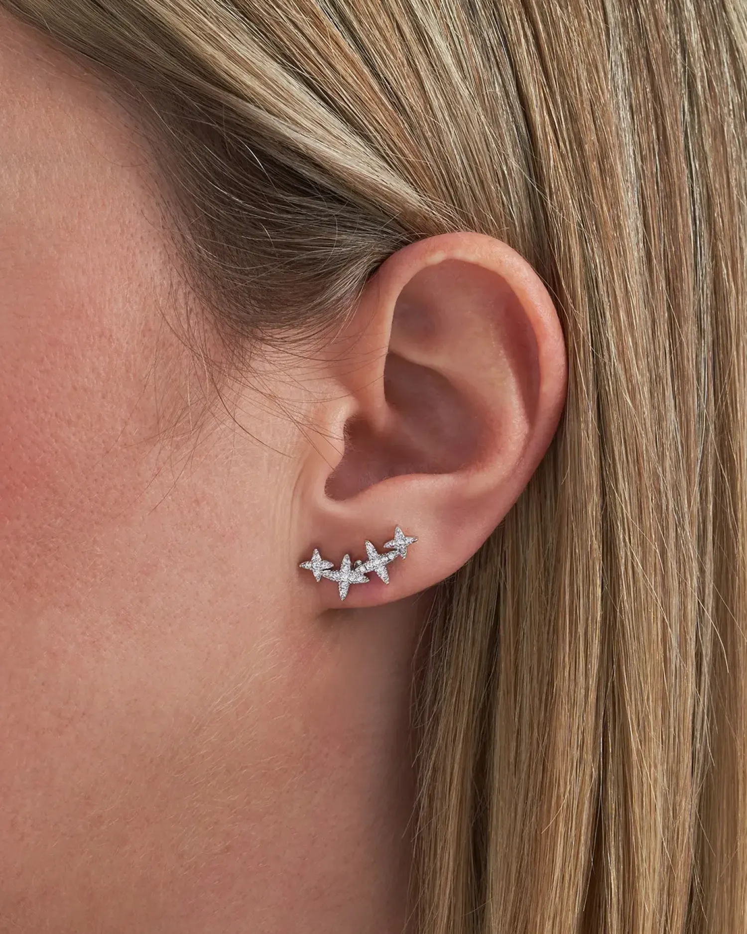 Bijou Brigitte Ohrstecker>Ohrstecker - Luxury Stars silber