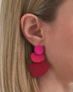 Bijou Brigitte Ohrstecker>Ohrstecker - Mat Rouge rosa, rot, pink
