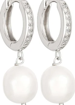 Bijou Brigitte Silver Crystals|Perlenschmuck>Ohrstecker - Mesmerizing Shine weiß, silber