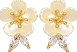 Bijou Brigitte Blumenschmuck|Ohrstecker>Ohrstecker - Noble Blossom weiß