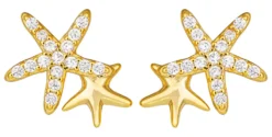 Bijou Brigitte Ohrringe Gold|Silver Crystals>Ohrstecker - Ocean Star gold