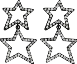 Bijou Brigitte Ohrstecker>Ohrstecker - Onyx Stars schwarz