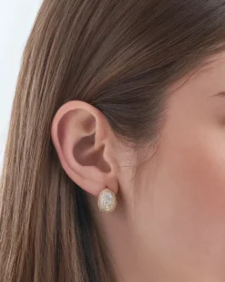 Bijou Brigitte Ohrringe Gold|Ohrstecker>Ohrstecker - Oval Glitter gold