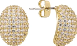 Bijou Brigitte Ohrringe Gold|Ohrstecker>Ohrstecker - Oval Glitter gold