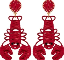 Bijou Brigitte Maritimer Schmuck|Ohrstecker>Ohrstecker - Paperstraw Claws rot