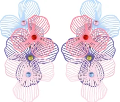 Bijou Brigitte Pastellschmuck|Blumenschmuck>Ohrstecker - Pastel Bloom rosa, lila, blau