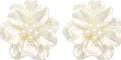 Bijou Brigitte Blumenschmuck|Ohrstecker>Ohrstecker - Pearl Petals weiß