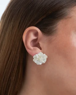 Bijou Brigitte Blumenschmuck|Ohrstecker>Ohrstecker - Pearl Petals weiß