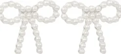 Bijou Brigitte Perlenschmuck|Ohrringe 925Er Silber>Ohrstecker - Pearly Bow weiß