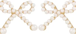 Bijou Brigitte Perlenschmuck|Ohrringe Gold>Ohrstecker - Pearly Bows gold, weiß