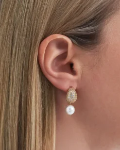 Bijou Brigitte Für Bestimmte Personen|Ohrringe Gold>Ohrstecker - Pearly Catch gold