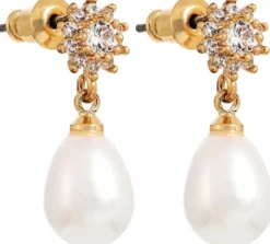 Bijou Brigitte Perlenschmuck|Ohrringe Gold>Ohrstecker - Pearly Charme gold, weiß