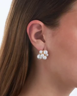 Bijou Brigitte Perlenschmuck|Ohrstecker>Ohrstecker - Pearly Chunk weiß