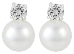 Bijou Brigitte Silver Crystals|Ohrstecker>Ohrstecker - Pearly Queen weiß, silber
