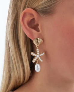 Bijou Brigitte Muschelschmuck|Ohrringe Gold>Ohrstecker - Pearly Shells gold