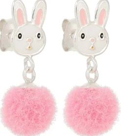 Bijou Brigitte Kinderschmuck|Ohrringe 925Er Silber>Ohrstecker - Pink Easter rosa, weiß