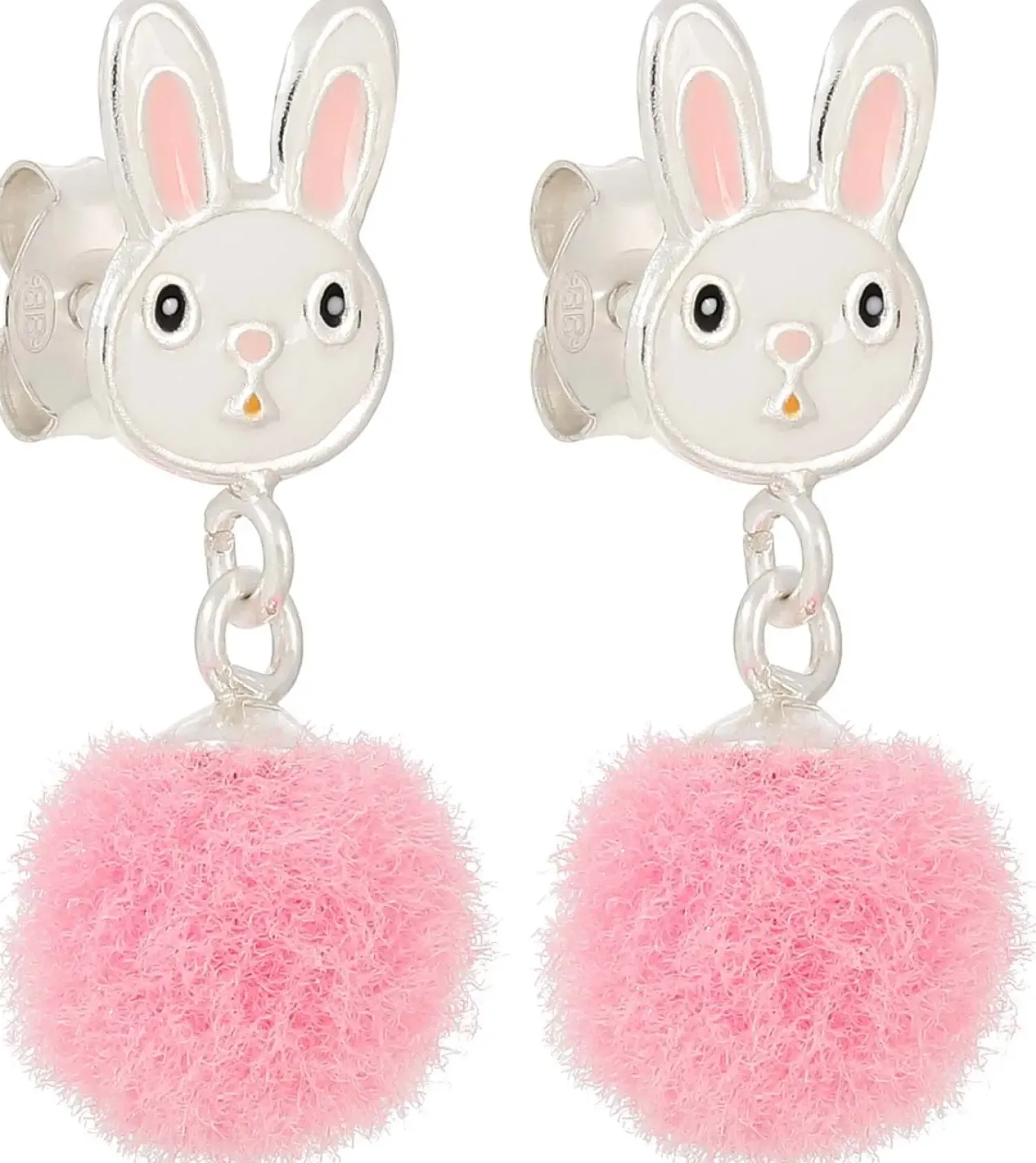 Bijou Brigitte Kinderschmuck|Ohrringe 925Er Silber>Ohrstecker - Pink Easter rosa, weiß