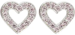 Bijou Brigitte Silver Crystals|Ohrstecker>Ohrstecker - Pink Heart silber