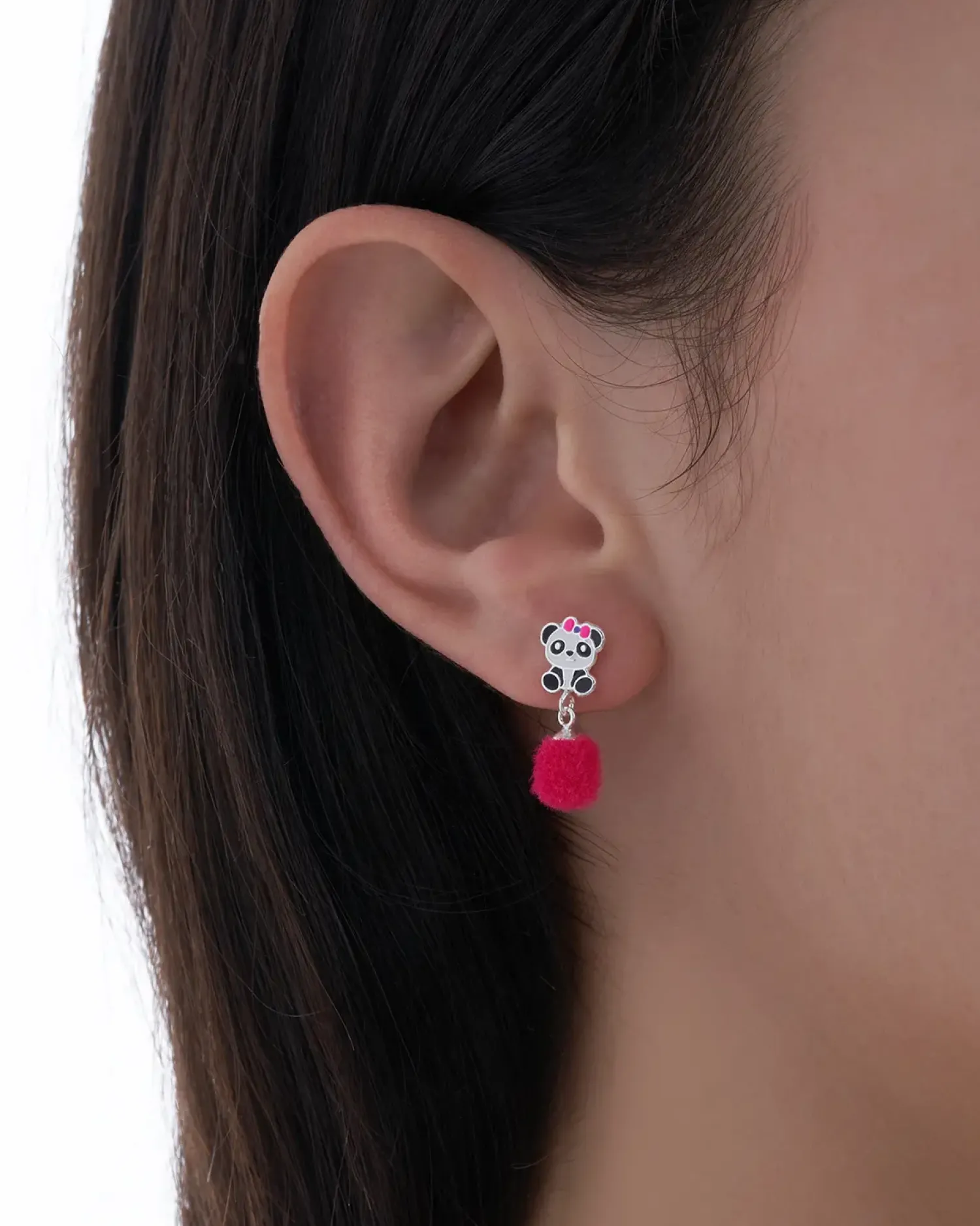 Bijou Brigitte Ohrstecker|Kinderschmuck>Ohrstecker - Pink Panda pink, mehrfarbig