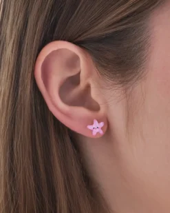 Bijou Brigitte Kinderschmuck|Ohrringe 925Er Silber>Ohrstecker - Pink Starfish rosa