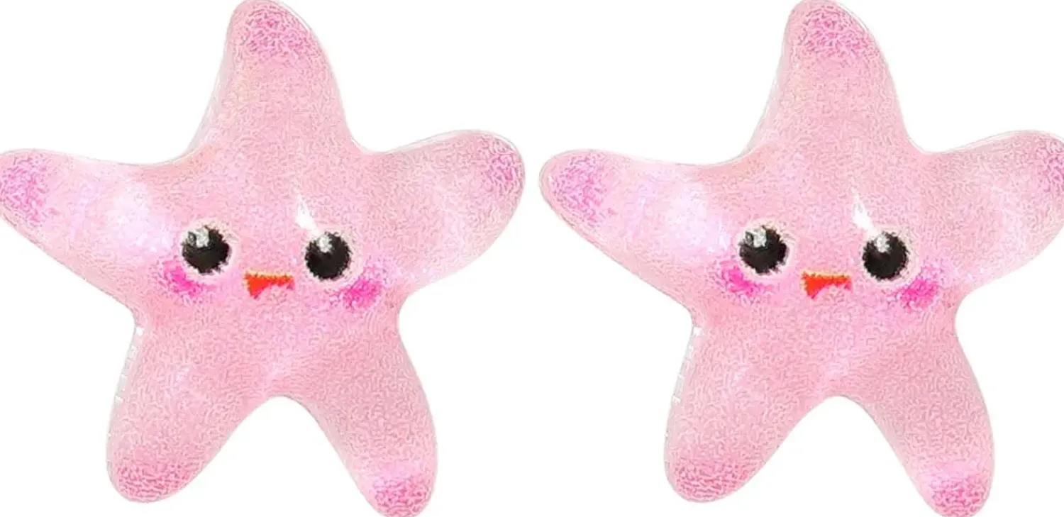 Bijou Brigitte Kinderschmuck|Ohrringe 925Er Silber>Ohrstecker - Pink Starfish rosa