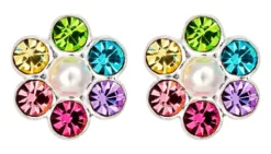 Bijou Brigitte Blumenschmuck|Ohrstecker>Ohrstecker - Rainbow Blossom mehrfarbig
