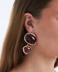 Bijou Brigitte Ohrringe Gold|Ohrstecker>Ohrstecker - Red Candy gold, burgundy, rot