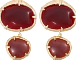 Bijou Brigitte Ohrringe Gold|Ohrstecker>Ohrstecker - Red Candy gold, burgundy, rot