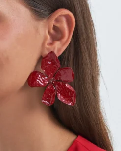 Bijou Brigitte Blumenschmuck|Ohrstecker>Ohrstecker - Red Hawaii rot