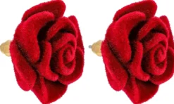 Bijou Brigitte Blumenschmuck|Ohrstecker>Ohrstecker - Red Rose rot