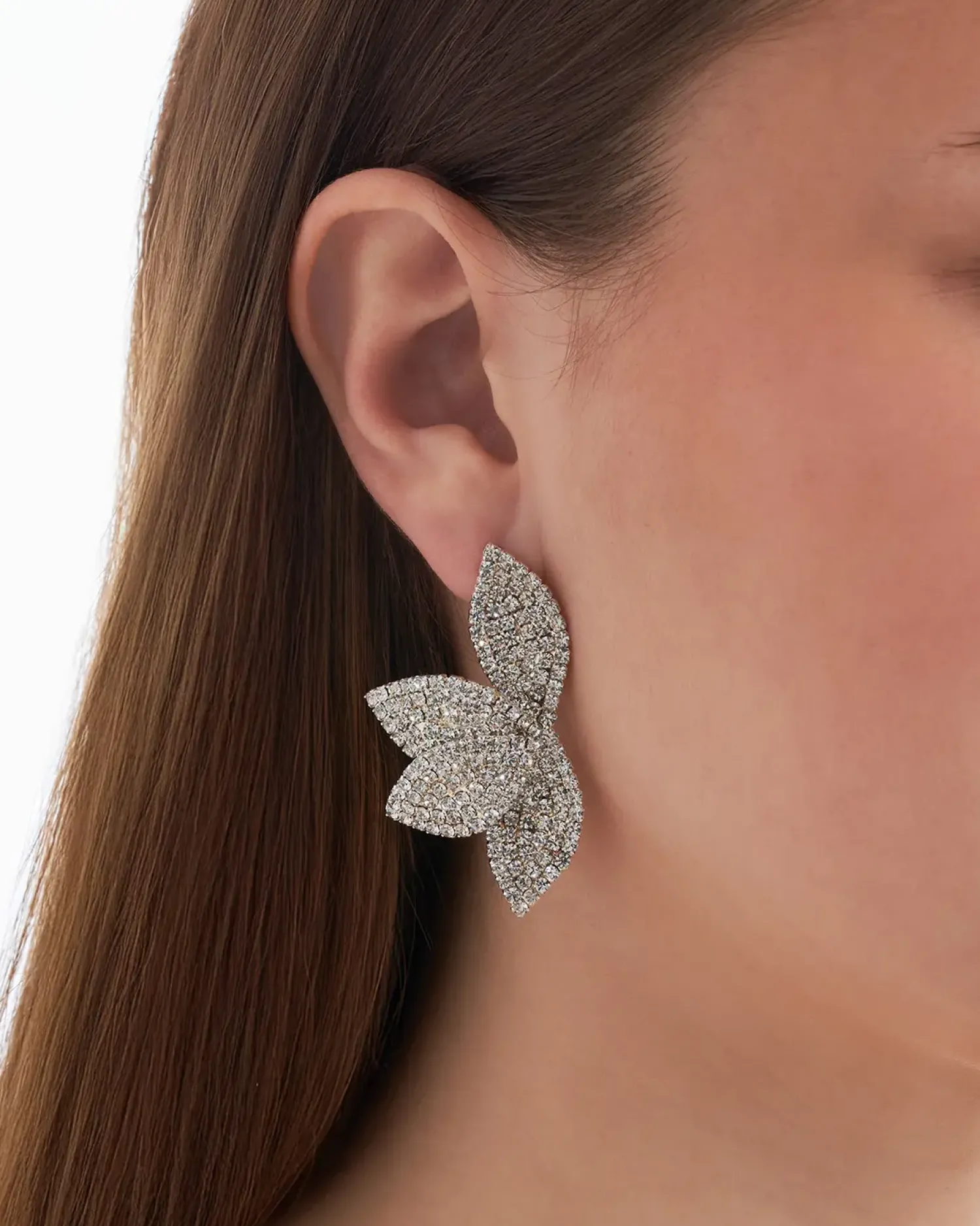 Bijou Brigitte Blumenschmuck|Ohrstecker>Ohrstecker - Rhinestone Flower silber