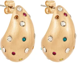 Bijou Brigitte Bunter Schmuck|Ohrringe Gold>Ohrstecker - Rhinestone Glow gold, mehrfarbig
