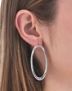 Bijou Brigitte Ohrstecker>Ohrstecker - Rhodium Ovals silber