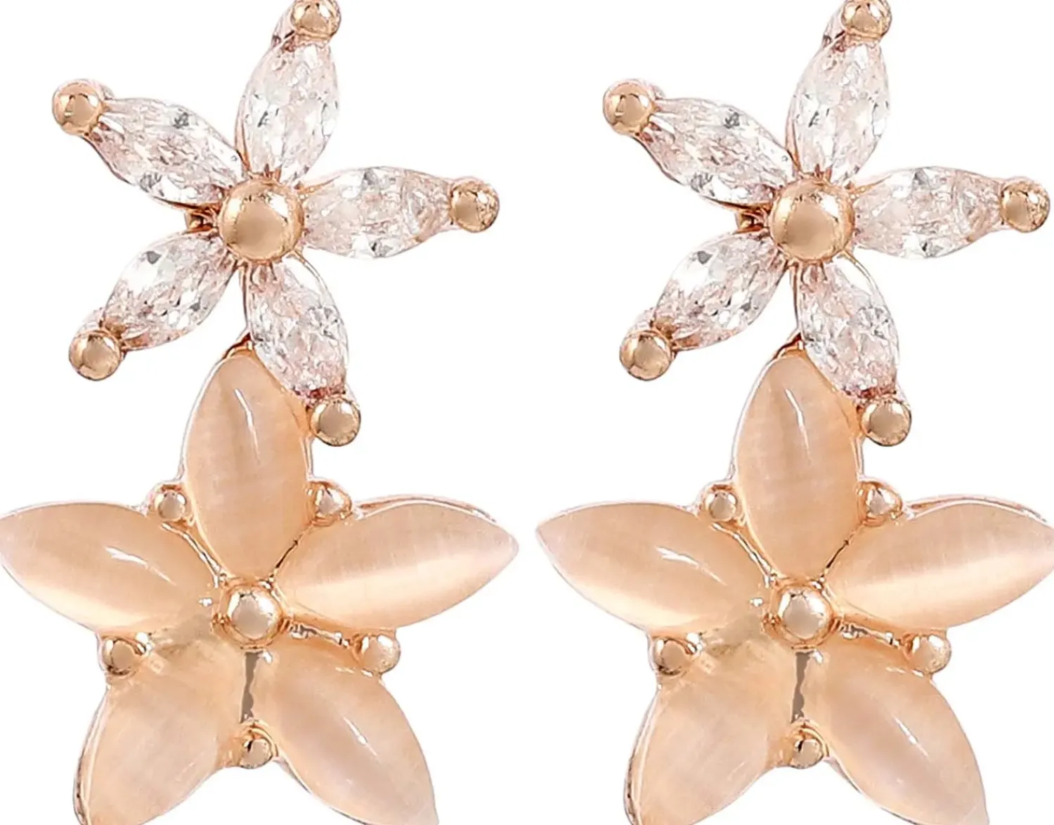 Bijou Brigitte Blumenschmuck|Ohrstecker>Ohrstecker - Rose Blossom roségold