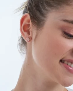 Bijou Brigitte Ohrringe 925Er Silber|Ohrringe 925Er Silber>Ohrstecker - Rose Cateye roségold