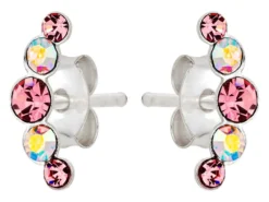 Bijou Brigitte Ohrringe 925Er Silber|Ohrringe 925Er Silber>Ohrstecker - Rose Curve rosa, silber