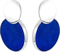 Bijou Brigitte Ohrstecker>Ohrstecker - Round Jade blau, silber