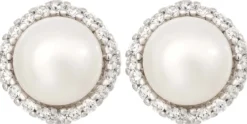 Bijou Brigitte Silver Crystals|Ohrstecker>Ohrstecker - Round Pearls weiß, silber