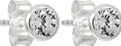 Bijou Brigitte Silver Crystals|Ohrstecker>Ohrstecker - Round Zirconia silber