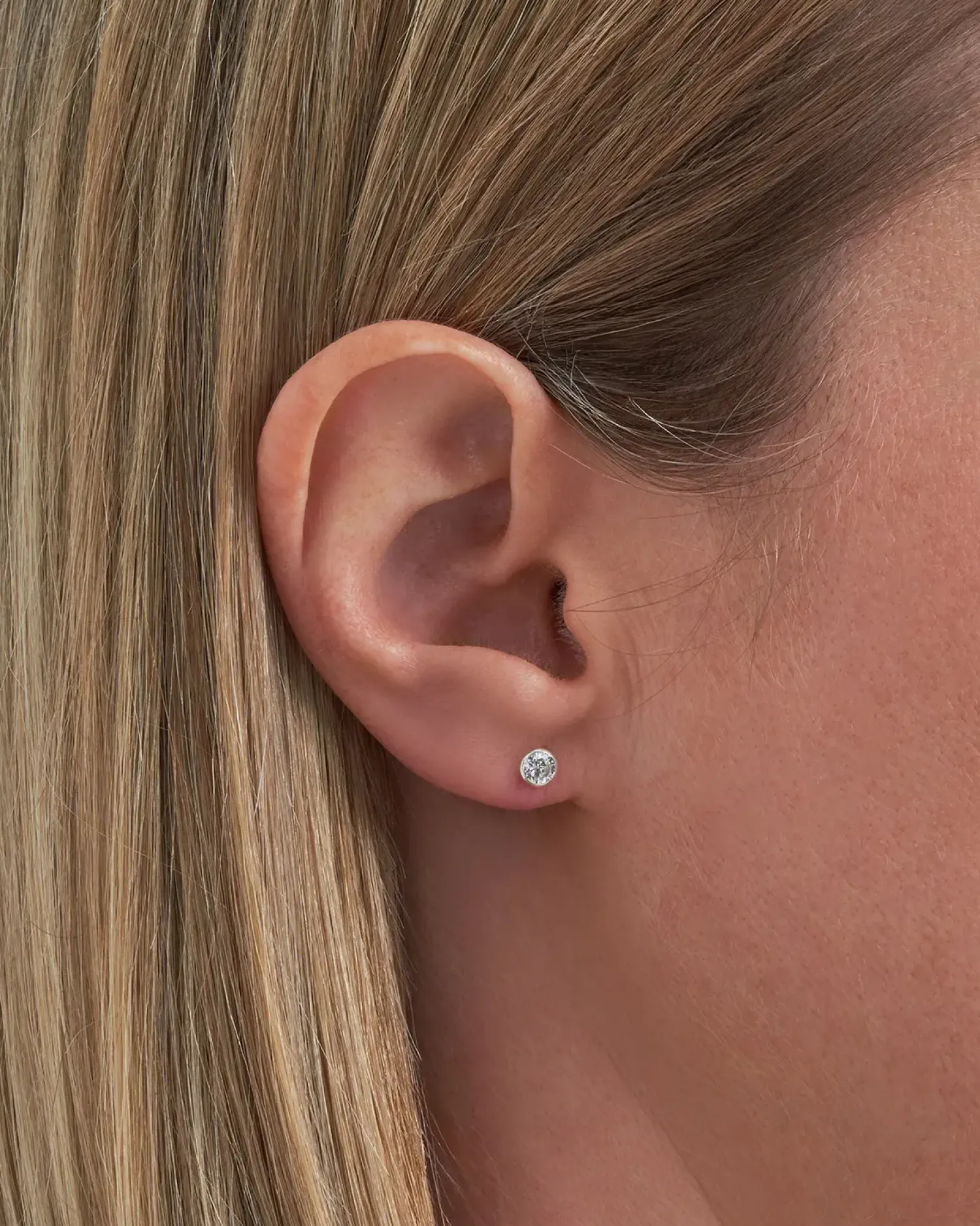 Bijou Brigitte Silver Crystals|Ohrstecker>Ohrstecker - Round Zirconia silber