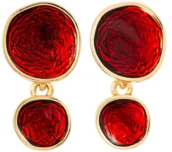 Bijou Brigitte Ohrringe Gold|Ohrstecker>Ohrstecker - Ruby Glaze gold, rot