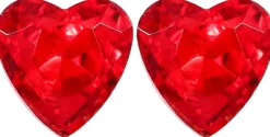 Bijou Brigitte Für Bestimmte Personen|Ohrringe 925Er Silber>Ohrstecker - Ruby Hearts rot