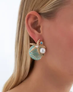 Bijou Brigitte Ohrringe Gold|Maritimer Schmuck>Ohrstecker - Salty Pair türkis, gold