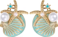 Bijou Brigitte Ohrringe Gold|Maritimer Schmuck>Ohrstecker - Salty Pair türkis, gold