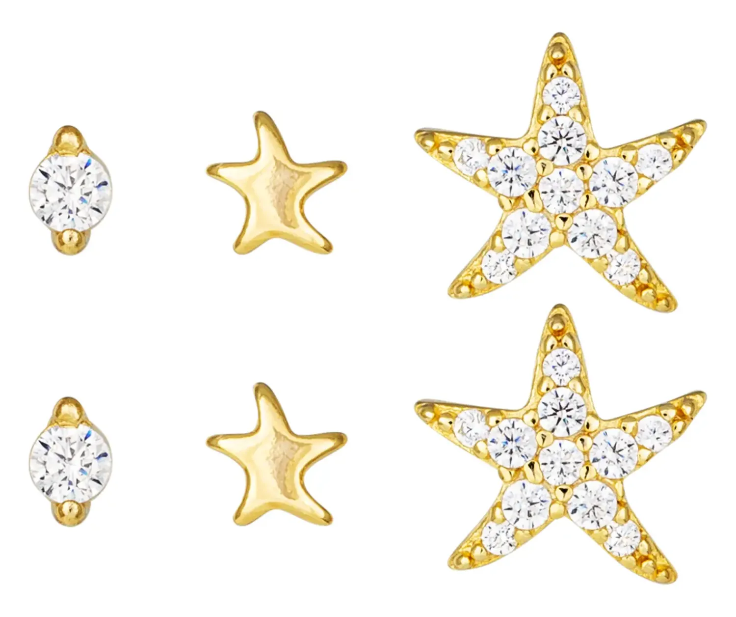 Bijou Brigitte Silver Crystals|Ohrstecker>Ohrstecker-Set - Allstar Trio