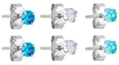 Bijou Brigitte Ohrringe 925Er Silber|Ohrringe 925Er Silber>Ohrstecker-Set - Blue Shine blau