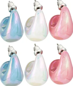 Bijou Brigitte Ohrstecker>Ohrstecker-Set - Candy Glam rosa, weiß, blau